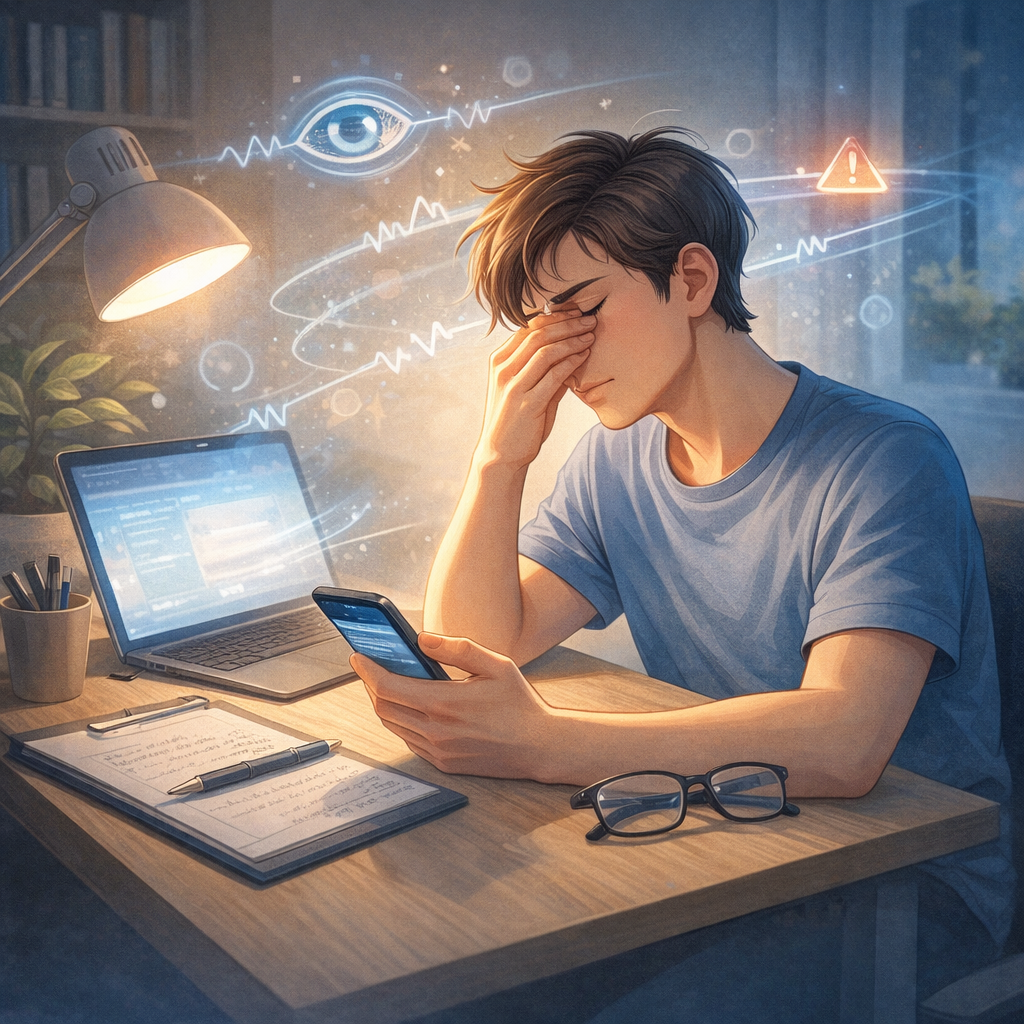 Uso prolongado de pantallas y esfuerzo visual